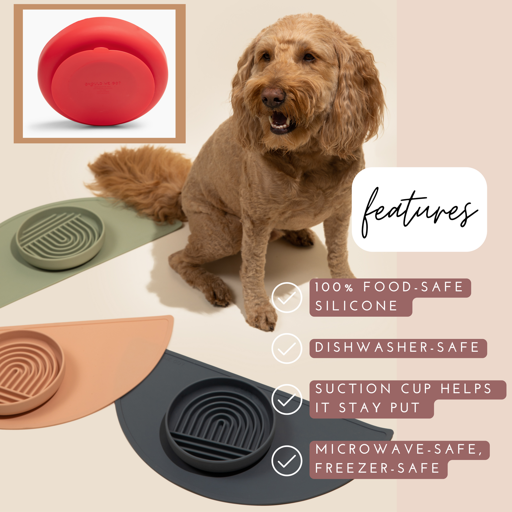 The Slowdown Bowl: Slow Feeder & Lick Mat