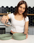 The Medium Slow Feeding Set (Sage)