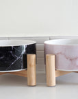 Elevated Bamboo Dog Bowl Stand